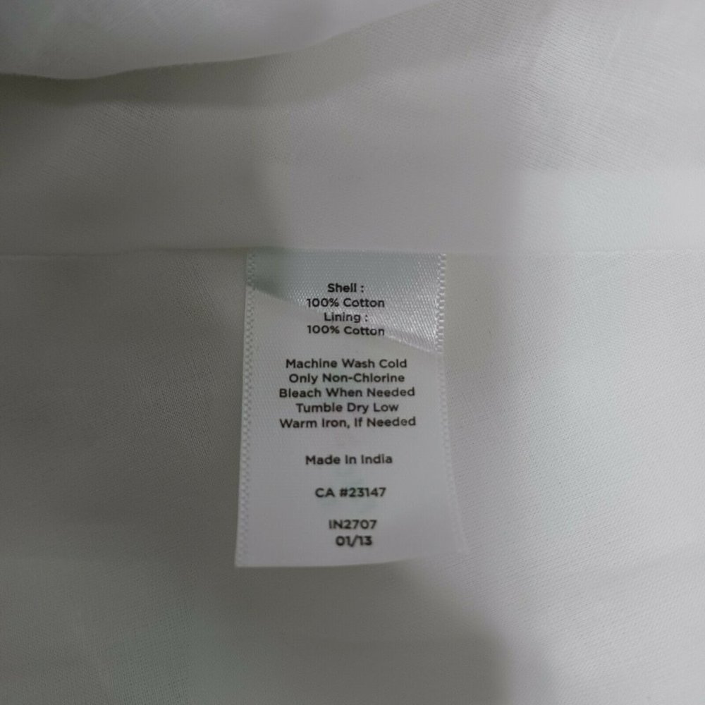 Talbots Dress Fit & Flare Pleated Sz 14 Sleeveless Linen Cotton Black White - Picture 10 of 10
